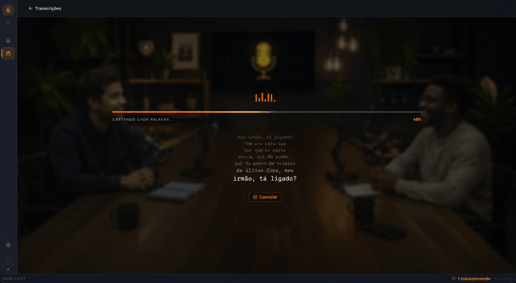 ReelsCut analyzing video content with live captions